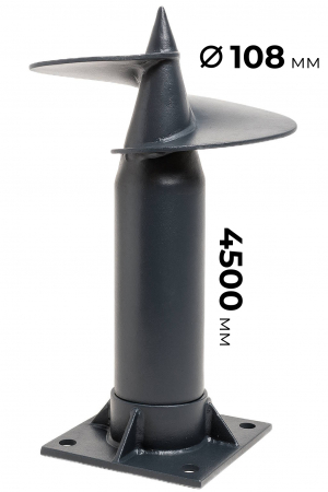 Винтовая свая СВС 108х4500х3,5 мм